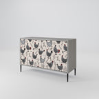 HAPPY HENS Sideboard mit 2 Türen in Grau