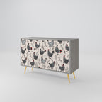 HAPPY HENS Sideboard mit 2 Türen in Grau