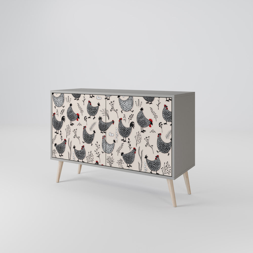 HAPPY HENS Sideboard mit 2 Türen in Grau