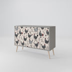 HAPPY HENS Sideboard mit 2 Türen in Grau