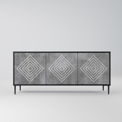 POLYGONAL ARTISTRY 3-türiges Sideboard