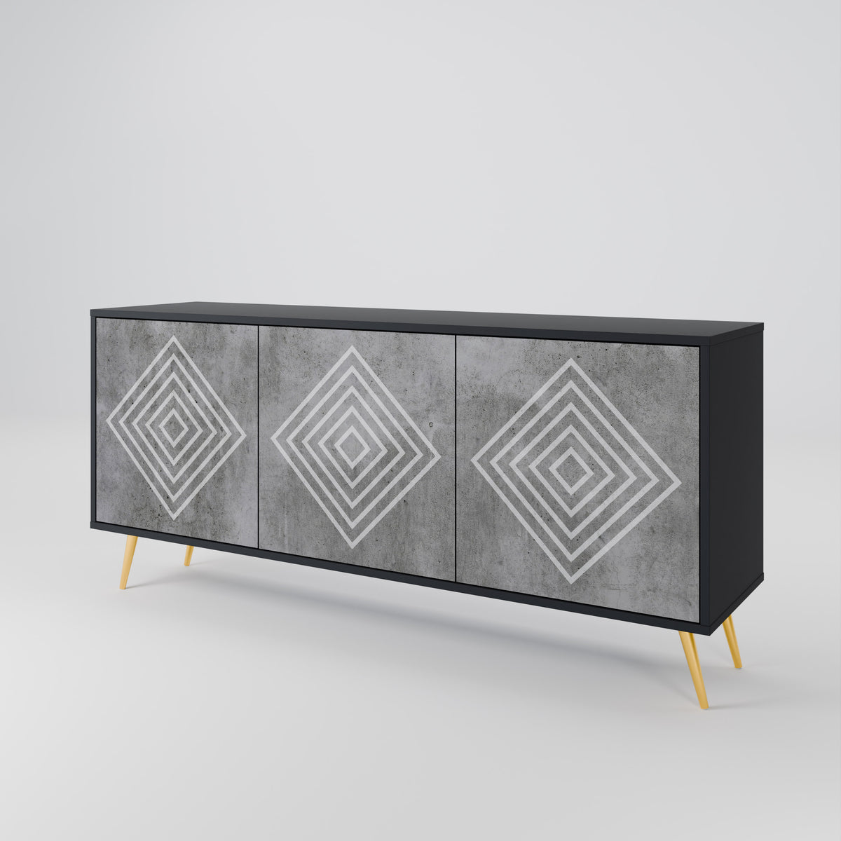 POLYGONAL ARTISTRY 3-türiges Sideboard