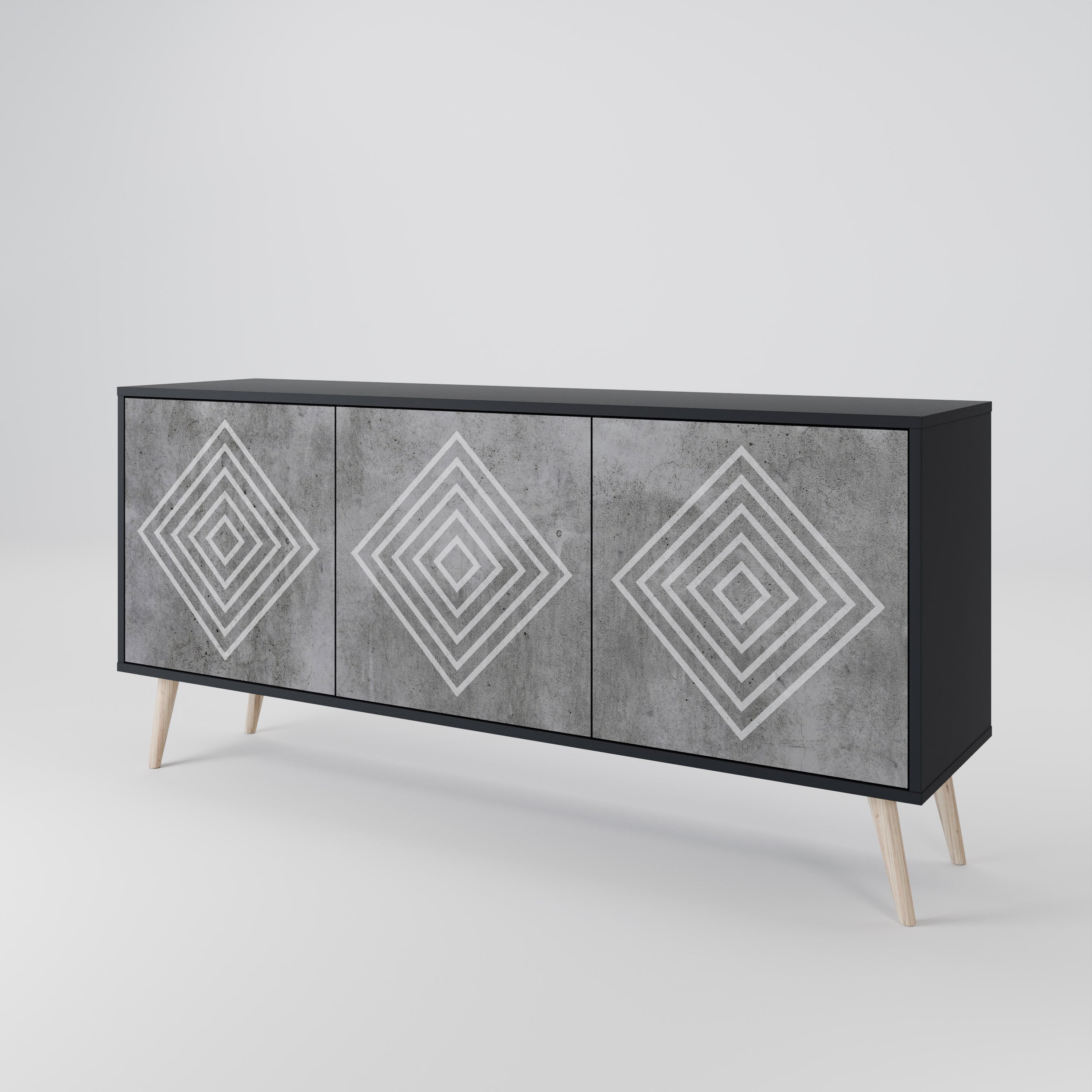POLYGONAL ARTISTRY 3-türiges Sideboard