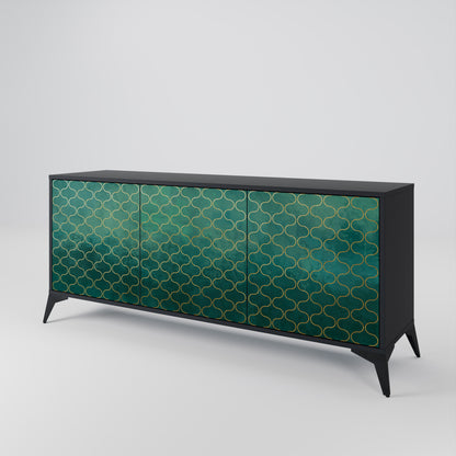 TESSELATED GREENERY 3-türiges Sideboard