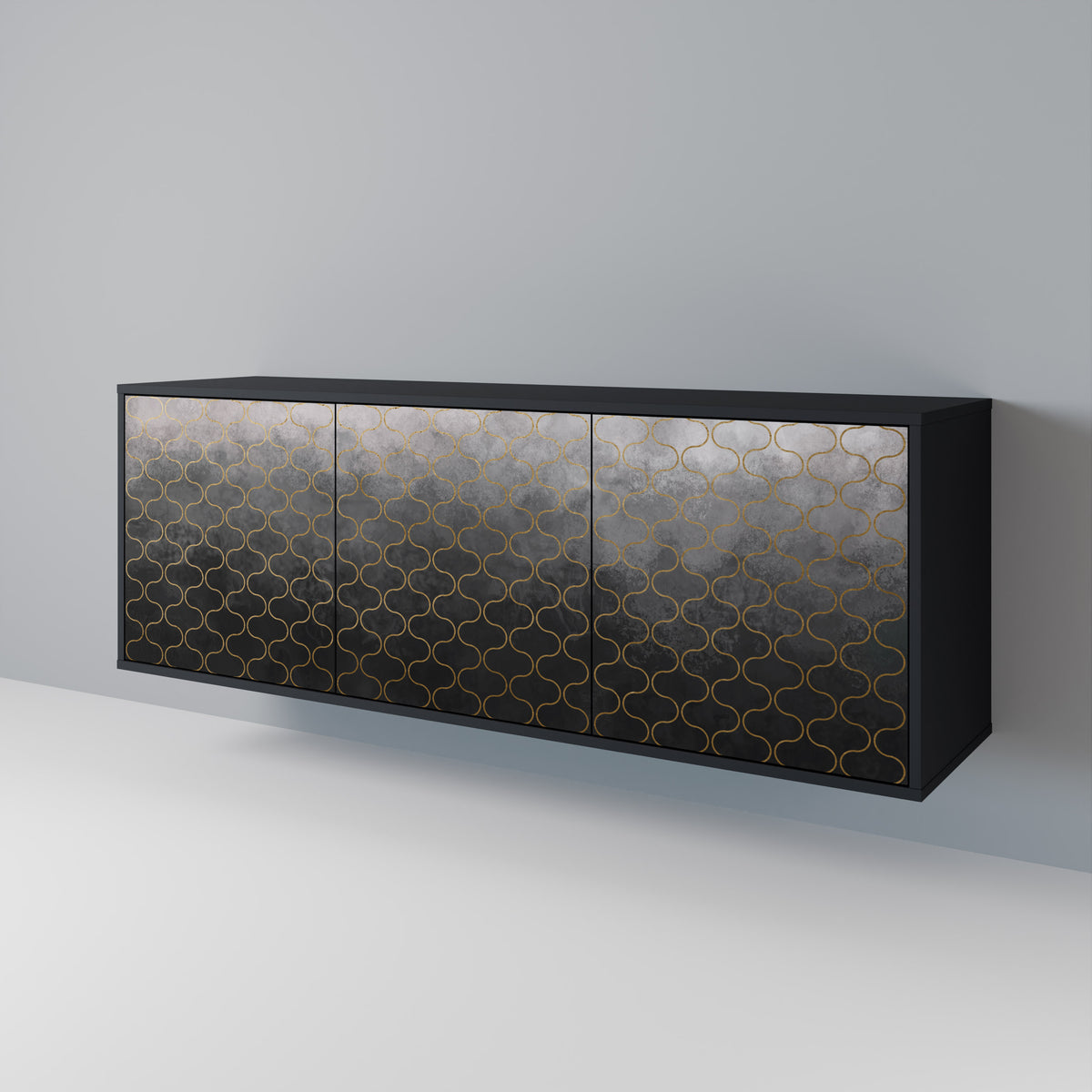 TESSELATED GRAYISH 3-türiges Sideboard