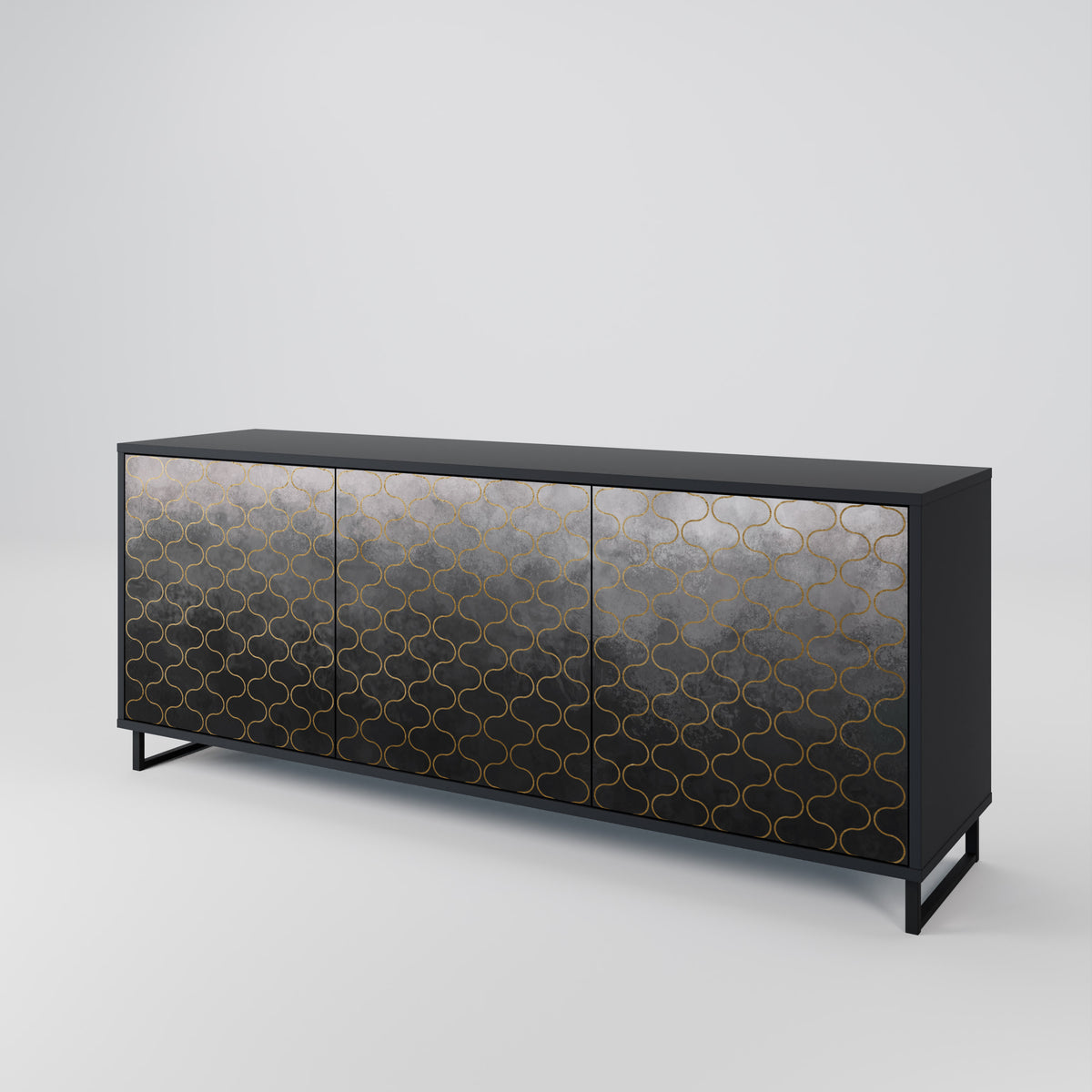 TESSELATED GRAYISH 3-türiges Sideboard