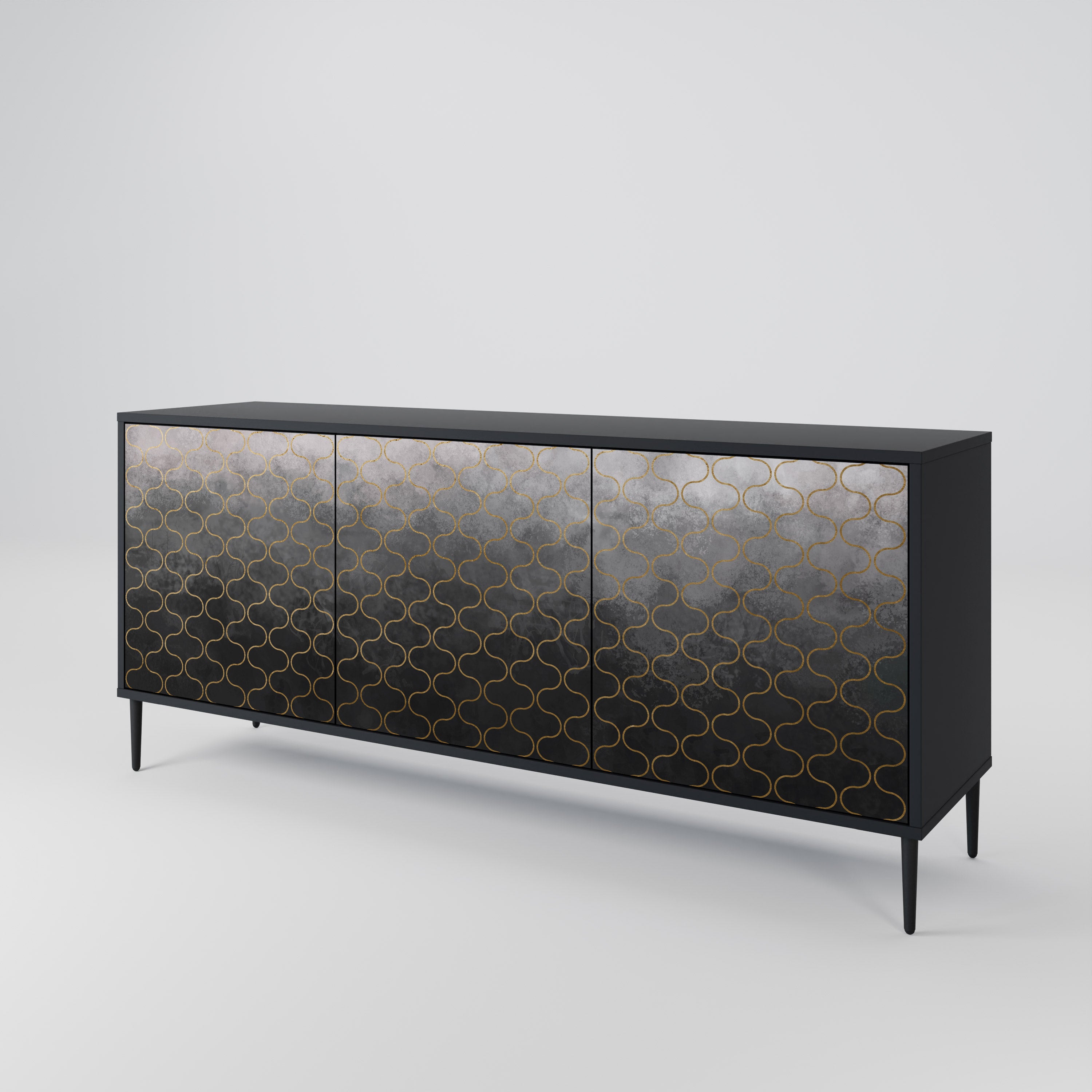 TESSELATED GRAYISH 3-türiges Sideboard