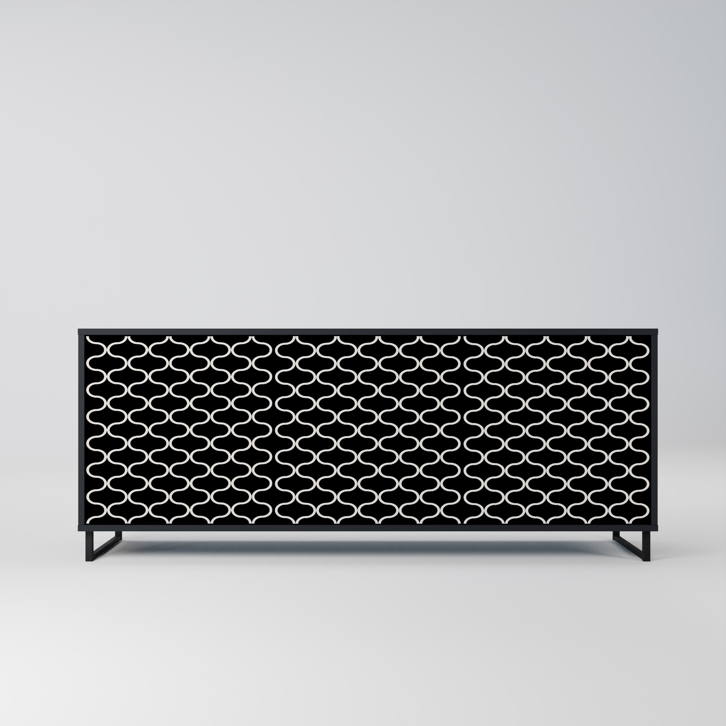 TESSELATED BLACKNESS Sideboard mit 3 Türen in Schwarz