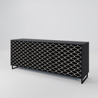 TESSELATED BLACKNESS Sideboard mit 3 Türen in Schwarz
