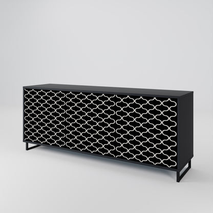 TESSELATED BLACKNESS 3-türiges Sideboard