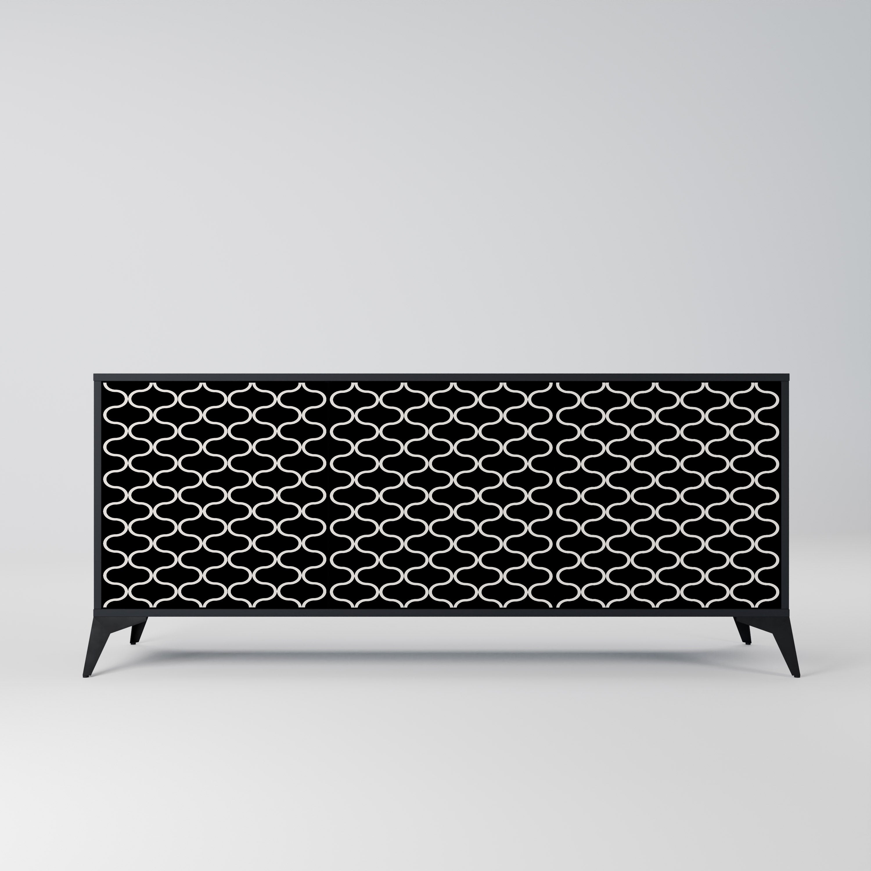TESSELATED BLACKNESS Sideboard mit 3 Türen in Schwarz