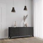 TESSELATED BLACKNESS Sideboard mit 3 Türen in Schwarz