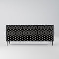TESSELATED BLACKNESS Sideboard mit 3 Türen in Schwarz