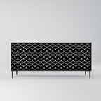 TESSELATED BLACKNESS Sideboard mit 3 Türen in Schwarz