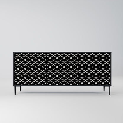 TESSELATED BLACKNESS 3-türiges Sideboard