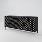 TESSELATED BLACKNESS Sideboard mit 3 Türen in Schwarz