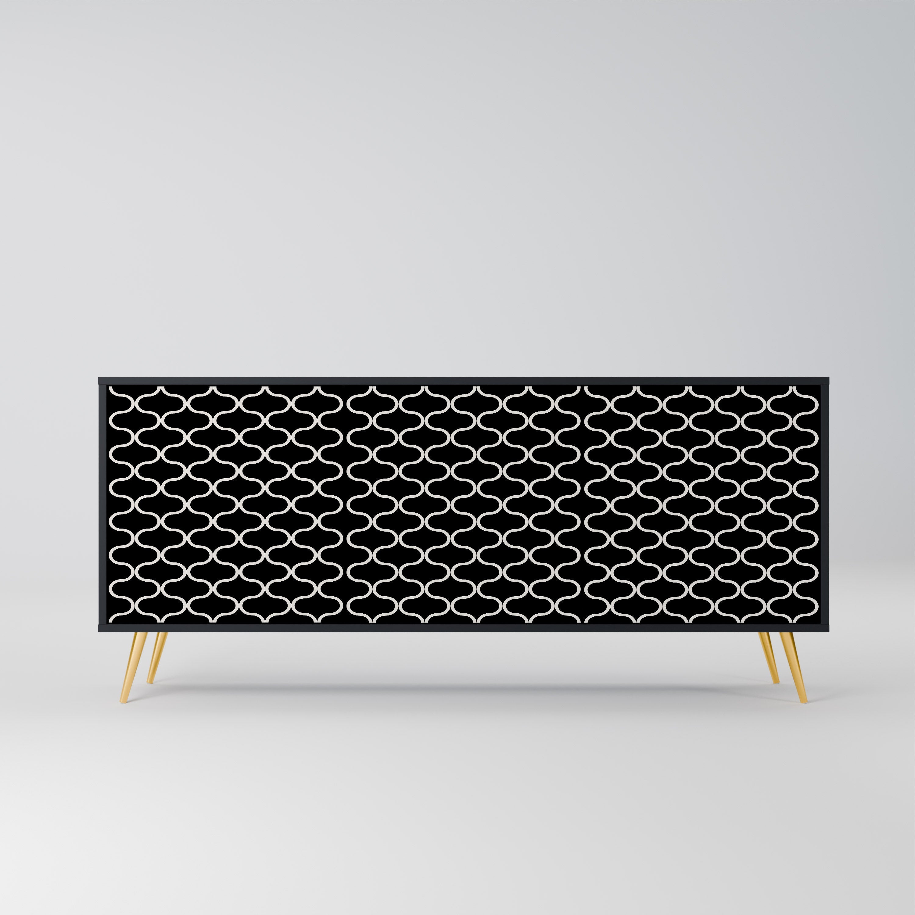 TESSELATED BLACKNESS Sideboard mit 3 Türen in Schwarz