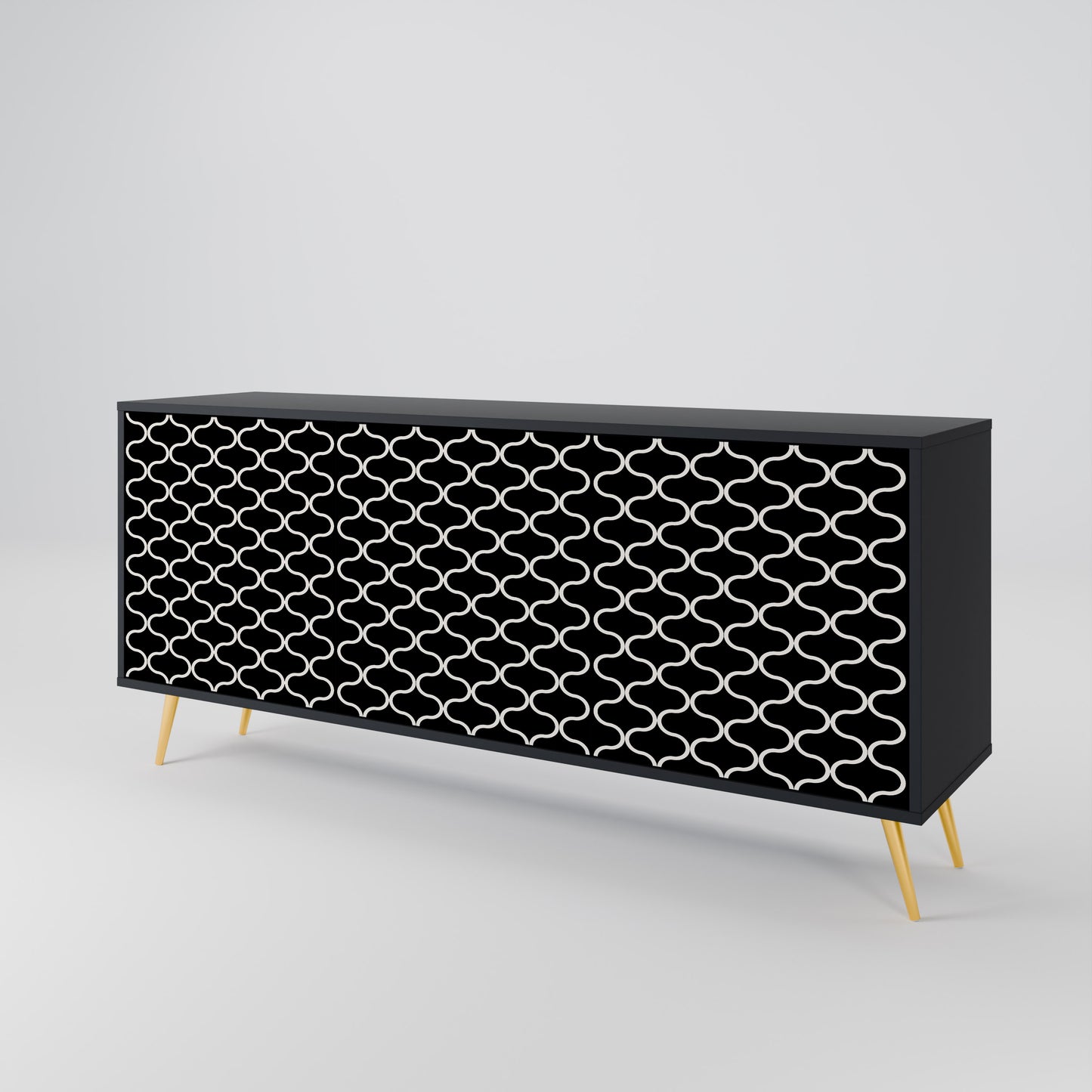 TESSELATED BLACKNESS 3-türiges Sideboard
