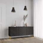 TESSELATED BLACKNESS Sideboard mit 3 Türen in Schwarz