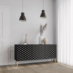 TESSELATED BLACKNESS Sideboard mit 3 Türen in Schwarz