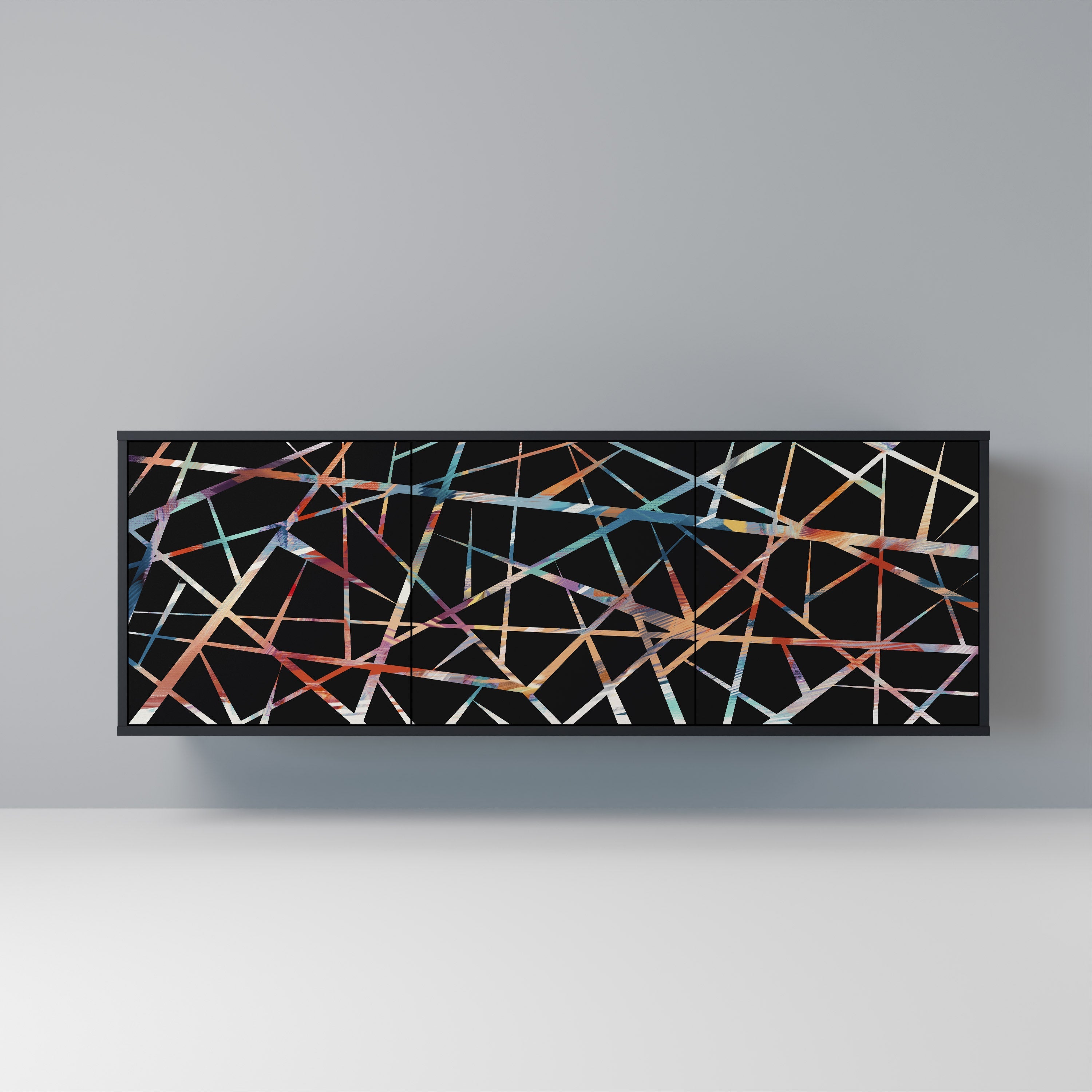 POLYGON VERVE Sideboard mit 3 Türen in Schwarz