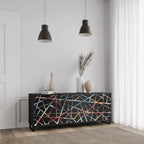 POLYGON VERVE 3-Door Sideboard in Black Finish
