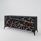 POLYGON VERVE 3-Door Sideboard in Black Finish