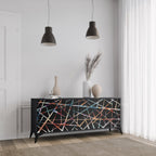 POLYGON VERVE 3-Door Sideboard in Black Finish