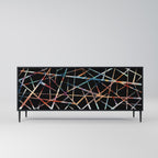 POLYGON VERVE 3-Door Sideboard in Black Finish