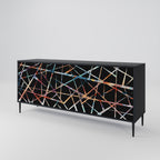 POLYGON VERVE 3-Door Sideboard in Black Finish