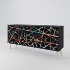POLYGON VERVE 3-Door Sideboard in Black Finish