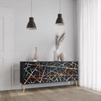 POLYGON VERVE 3-Door Sideboard in Black Finish