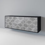 CONCRETE MOVEMENT 3-Door Sideboard in Black Finish