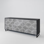 CONCRETE MOVEMENT 3-Door Sideboard in Black Finish