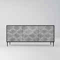CONCRETE MOVEMENT 3-Door Sideboard in Black Finish