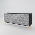 CONCRETE MOVEMENT 3-Door Sideboard in Black Finish