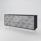 CONCRETE MOVEMENT 3-Door Sideboard in Black Finish