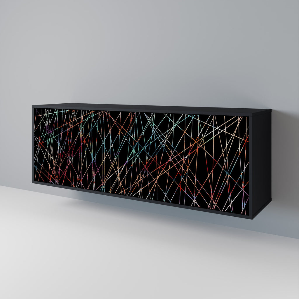 LUMINOUS SNARE Sideboard mit 3 Türen in Schwarz