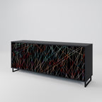 LUMINOUS SNARE Sideboard mit 3 Türen in Schwarz