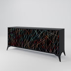 LUMINOUS SNARE Sideboard mit 3 Türen in Schwarz
