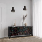 LUMINOUS SNARE Sideboard mit 3 Türen in Schwarz