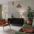 LUMINOUS SNARE Sideboard mit 3 Türen in Schwarz