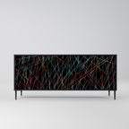 LUMINOUS SNARE Sideboard mit 3 Türen in Schwarz