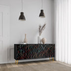 LUMINOUS SNARE Sideboard mit 3 Türen in Schwarz