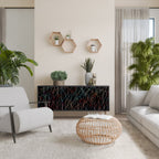 LUMINOUS SNARE Sideboard mit 3 Türen in Schwarz