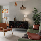 LUMINOUS SNARE Sideboard mit 3 Türen in Schwarz