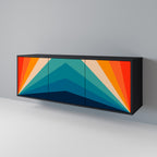 PRISM CONCUSSION 3-Door Sideboard in Black Finish