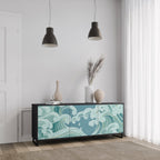 ASIAN SWAY 3-Door Sideboard in Black Finish