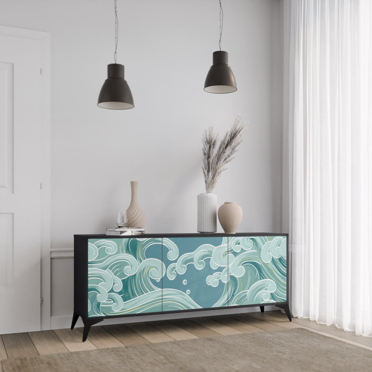 ASIAN SWAY 3-türiges Sideboard