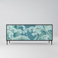 ASIAN SWAY 3-Door Sideboard in Black Finish